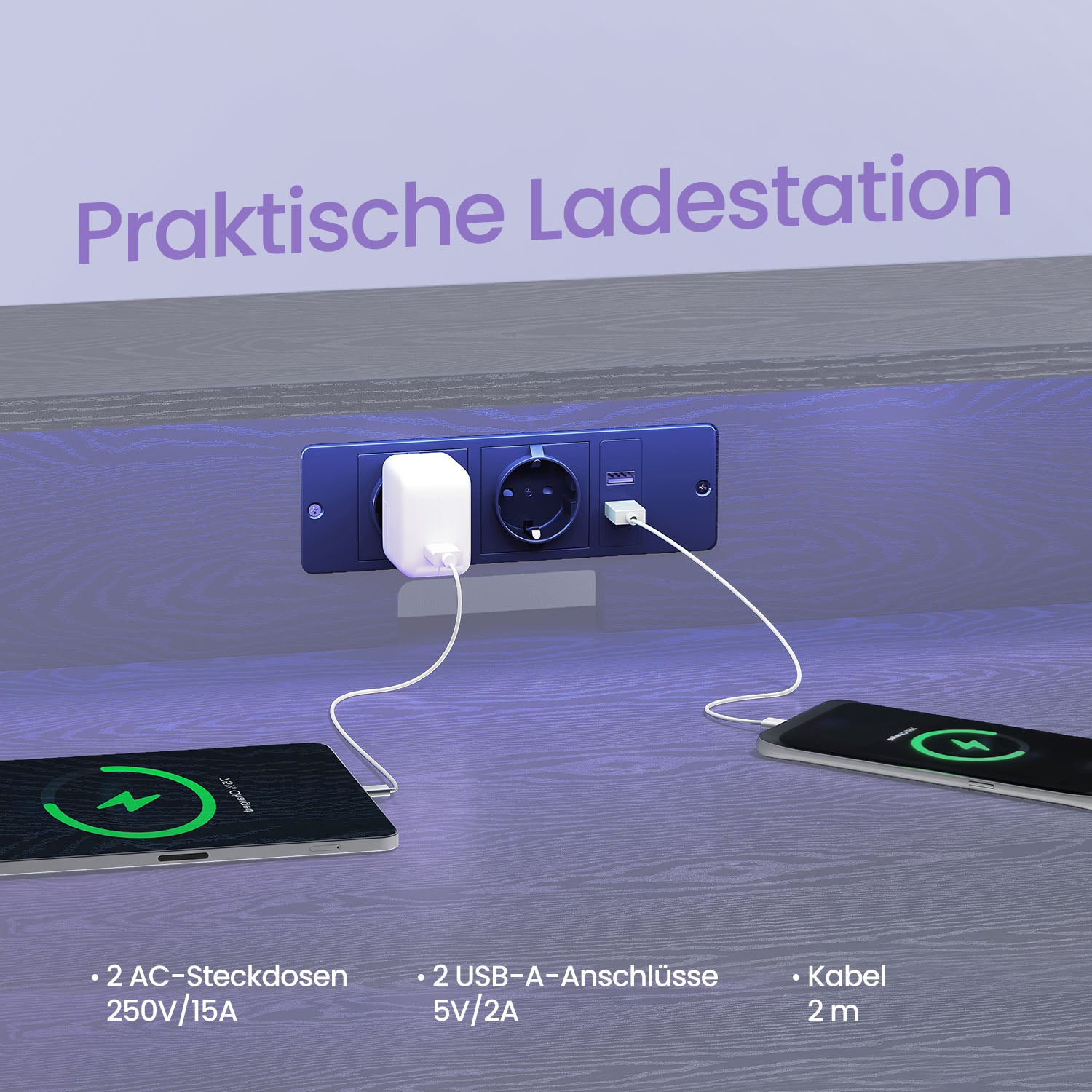 Gaming-Tisch mit LED-Beleuchtung