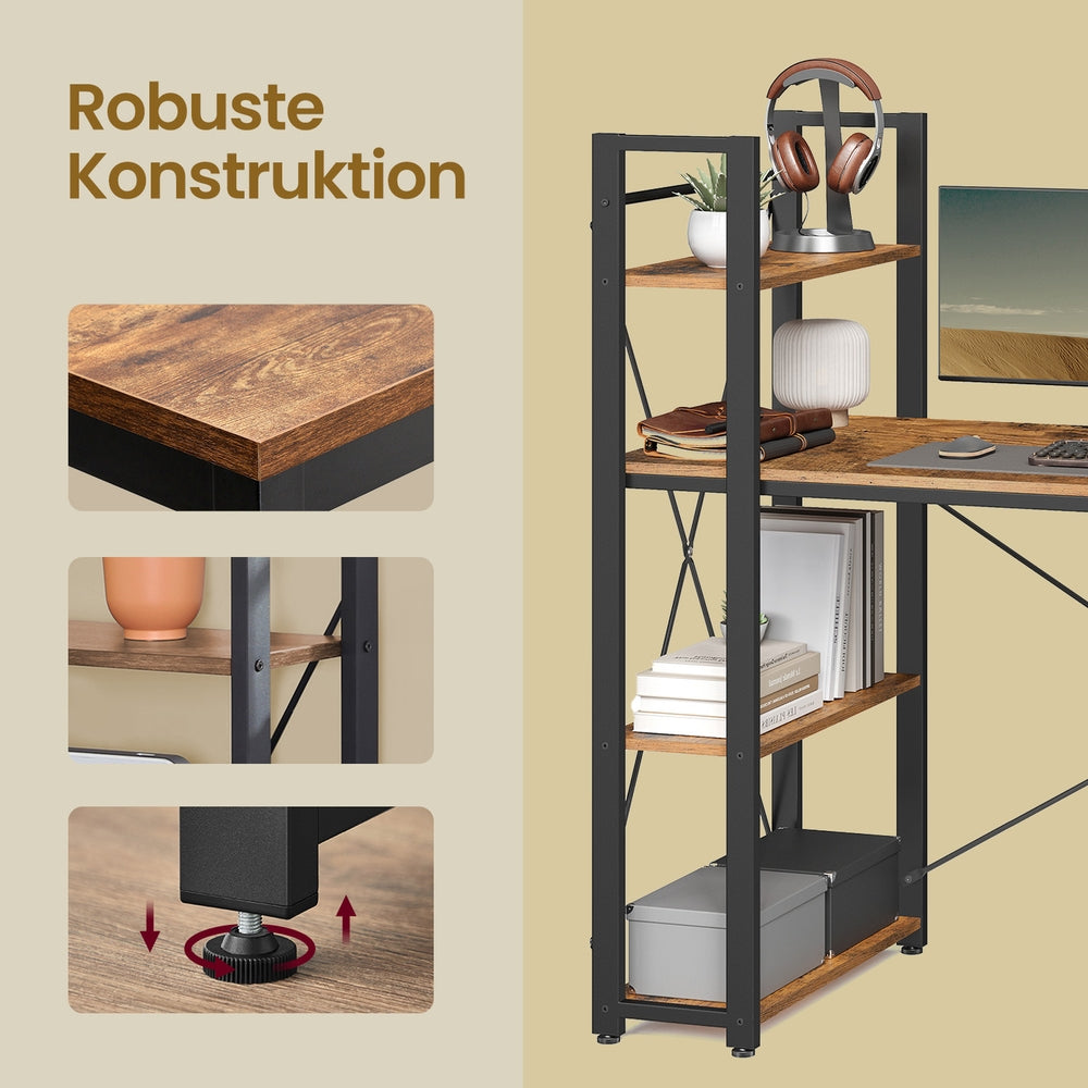 Tisch, Schreibtisch mit Regal, Computertisch