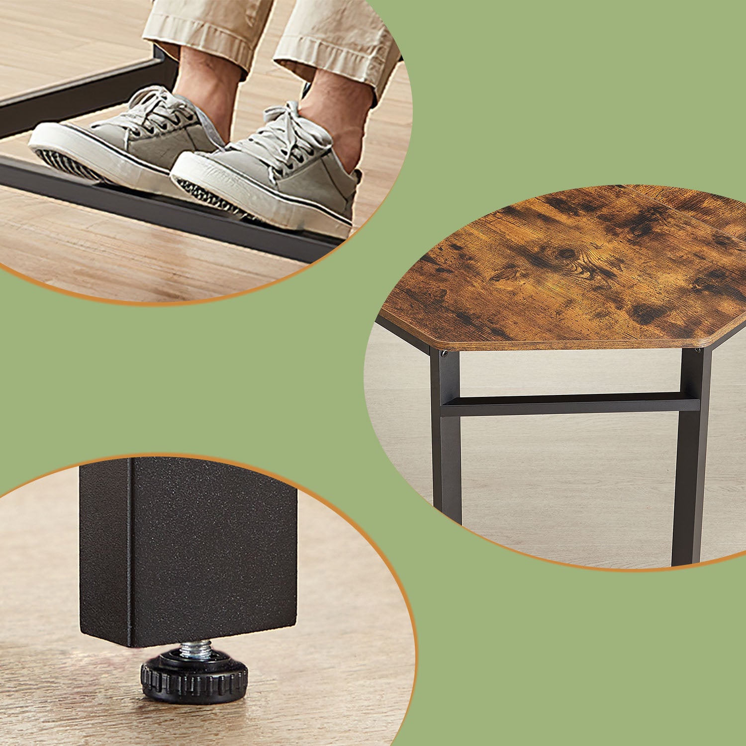 Industrie Look Eckschreibtisch