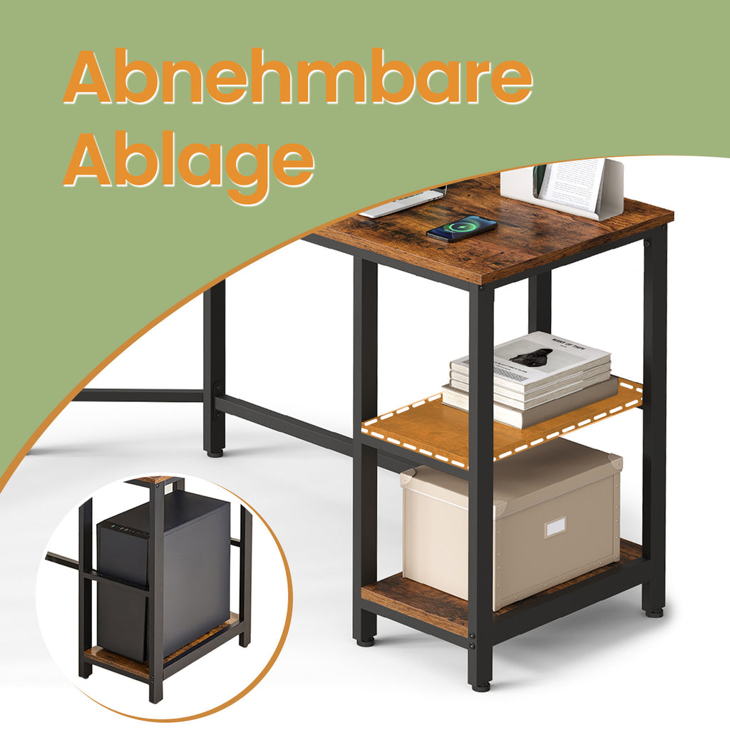 Industrie Look Eckschreibtisch