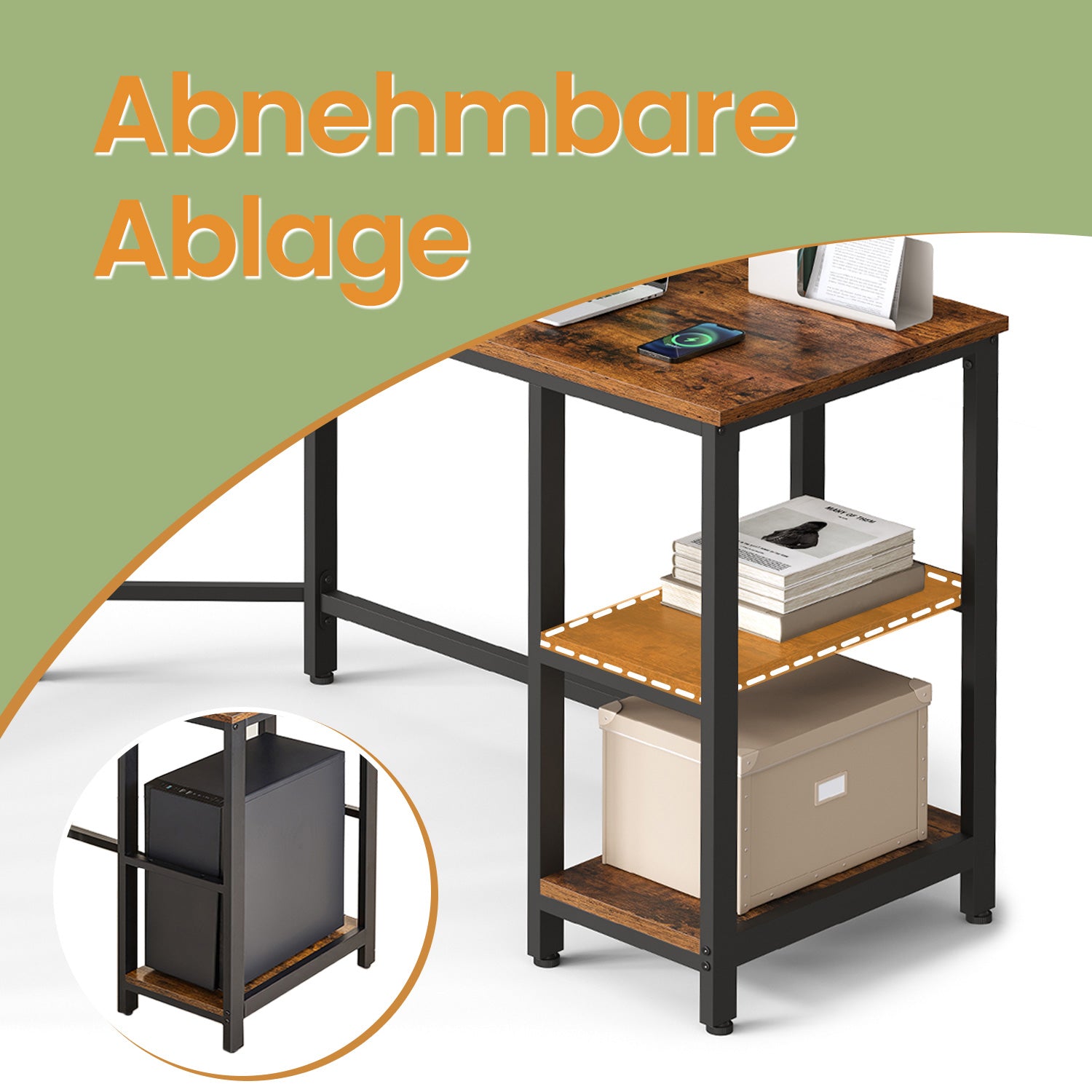 Industrie Look Eckschreibtisch
