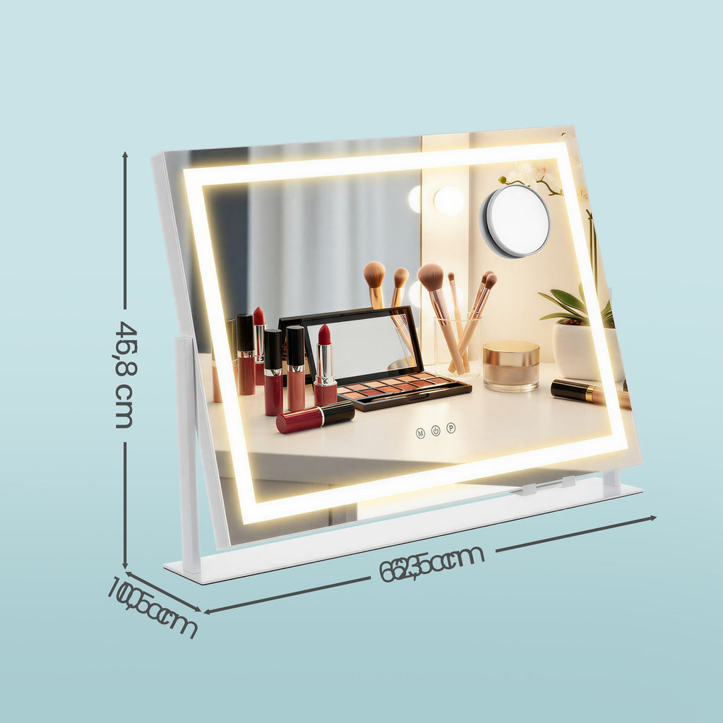 Make-up Spiegel mit Touch-Steuerung, dimmbar, Kosmetikspiegel mit Beleuchtung