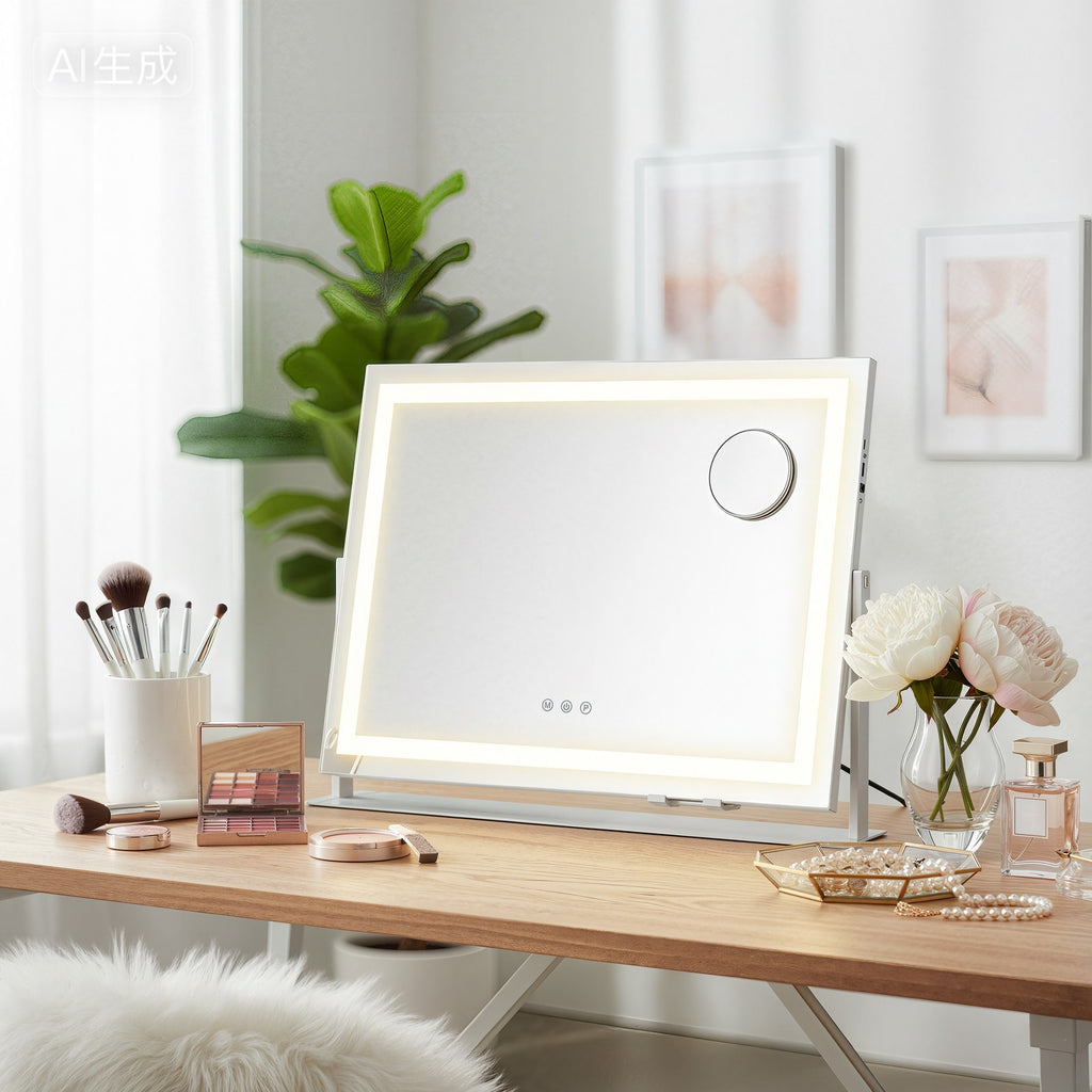 Make-up Spiegel mit Touch-Steuerung, dimmbar, Kosmetikspiegel mit Beleuchtung