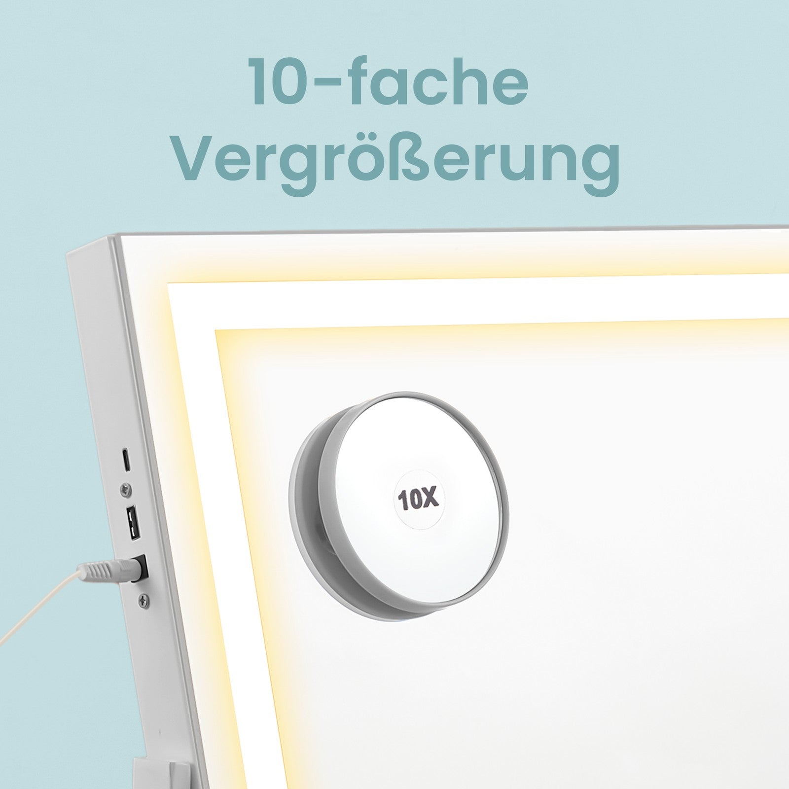 Make-up Spiegel mit Touch-Steuerung, dimmbar, Kosmetikspiegel mit Beleuchtung