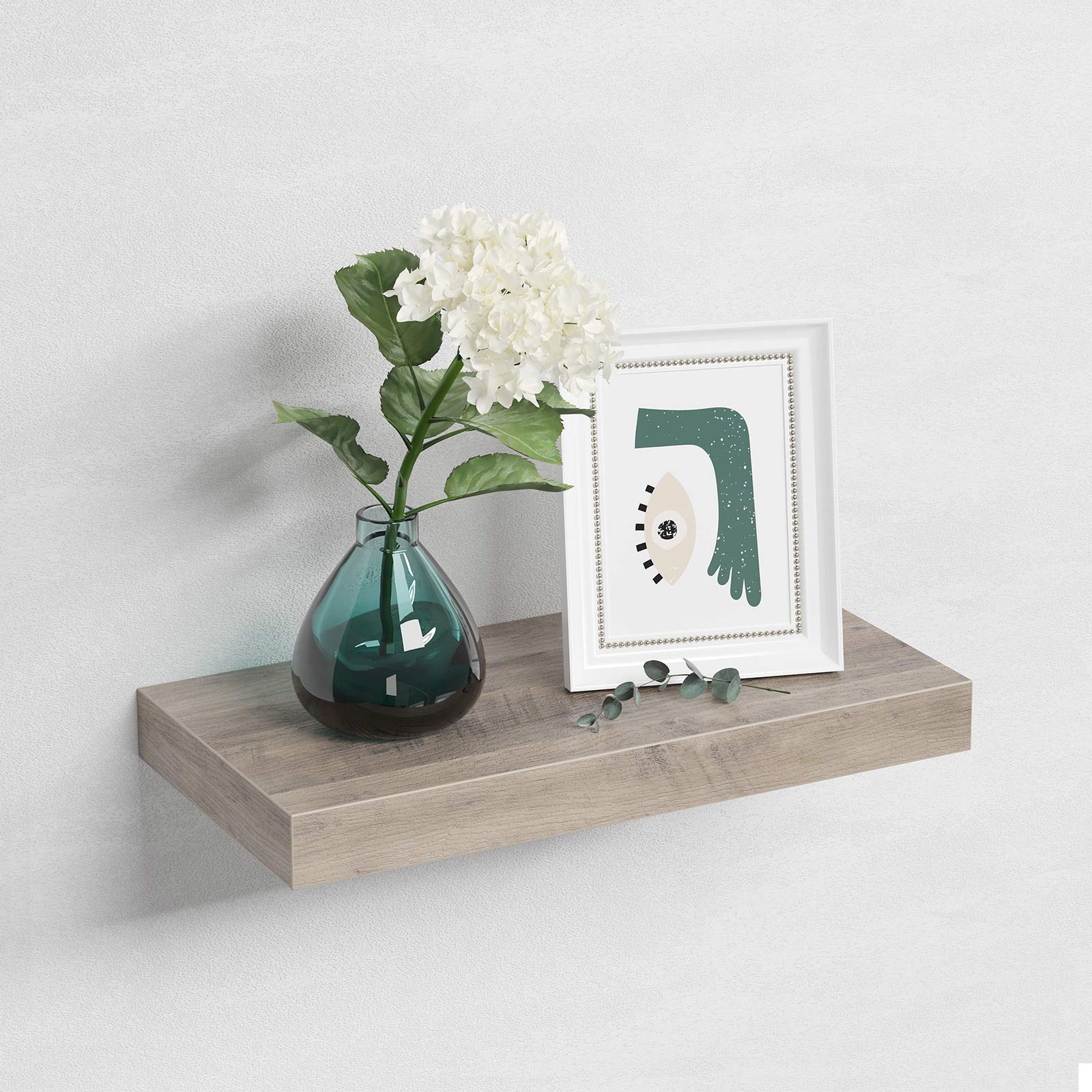 Wandregal 40 x 20 x 3,8 cm Greige