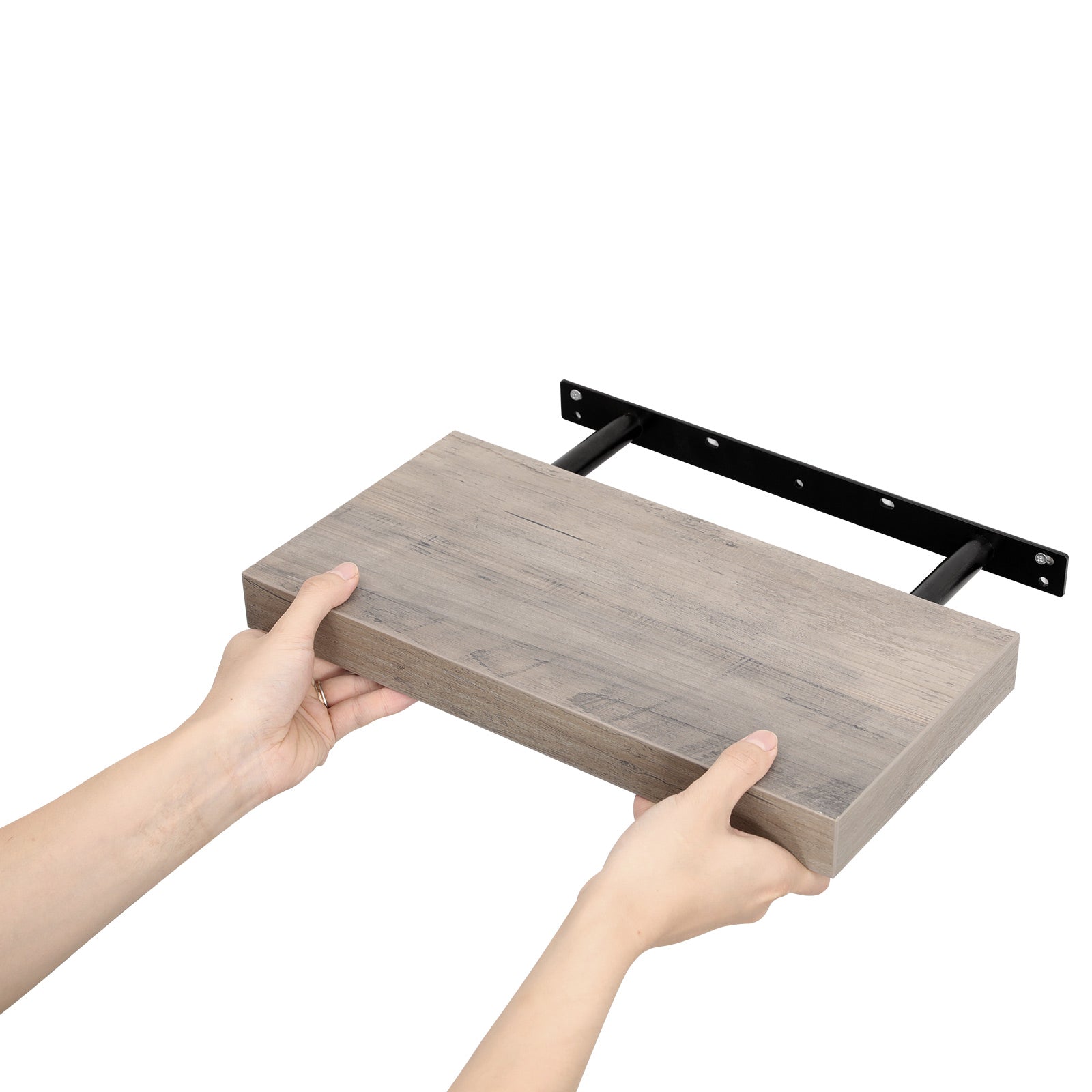 Wandregal 40 x 20 x 3,8 cm Greige