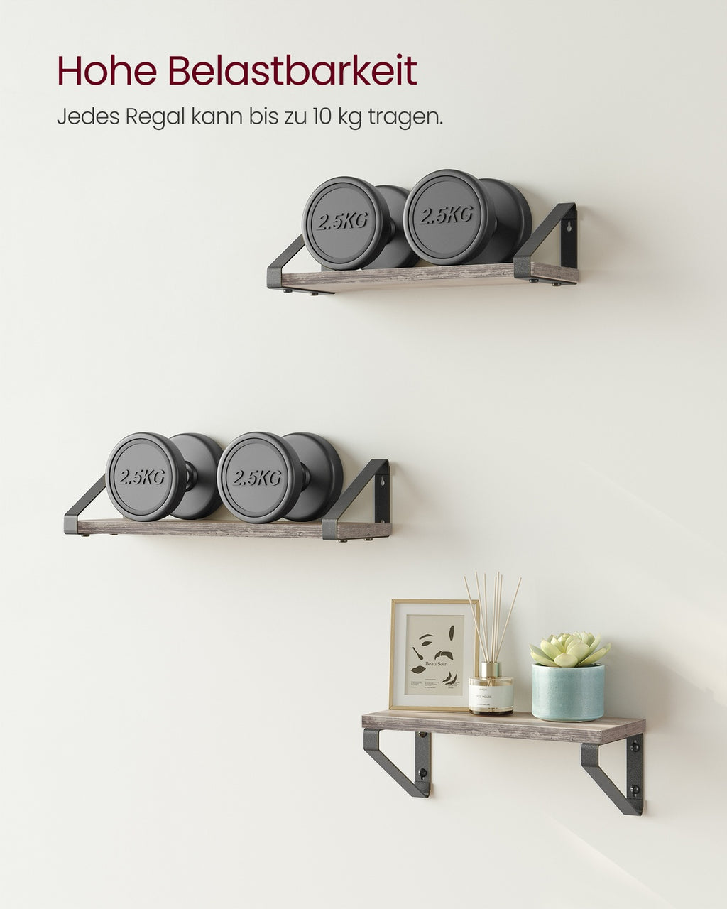 Wandregal 3er Set