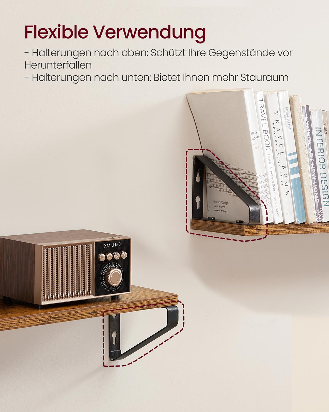 Industrie-Look Wandregale 3er Set