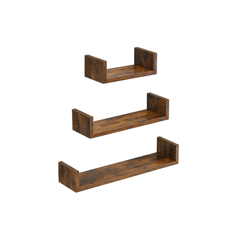 Wandregal 3er Set 30/45/60 cm zur Wandmontage