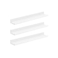3er Set Schweberegal 80 cm breit weiß