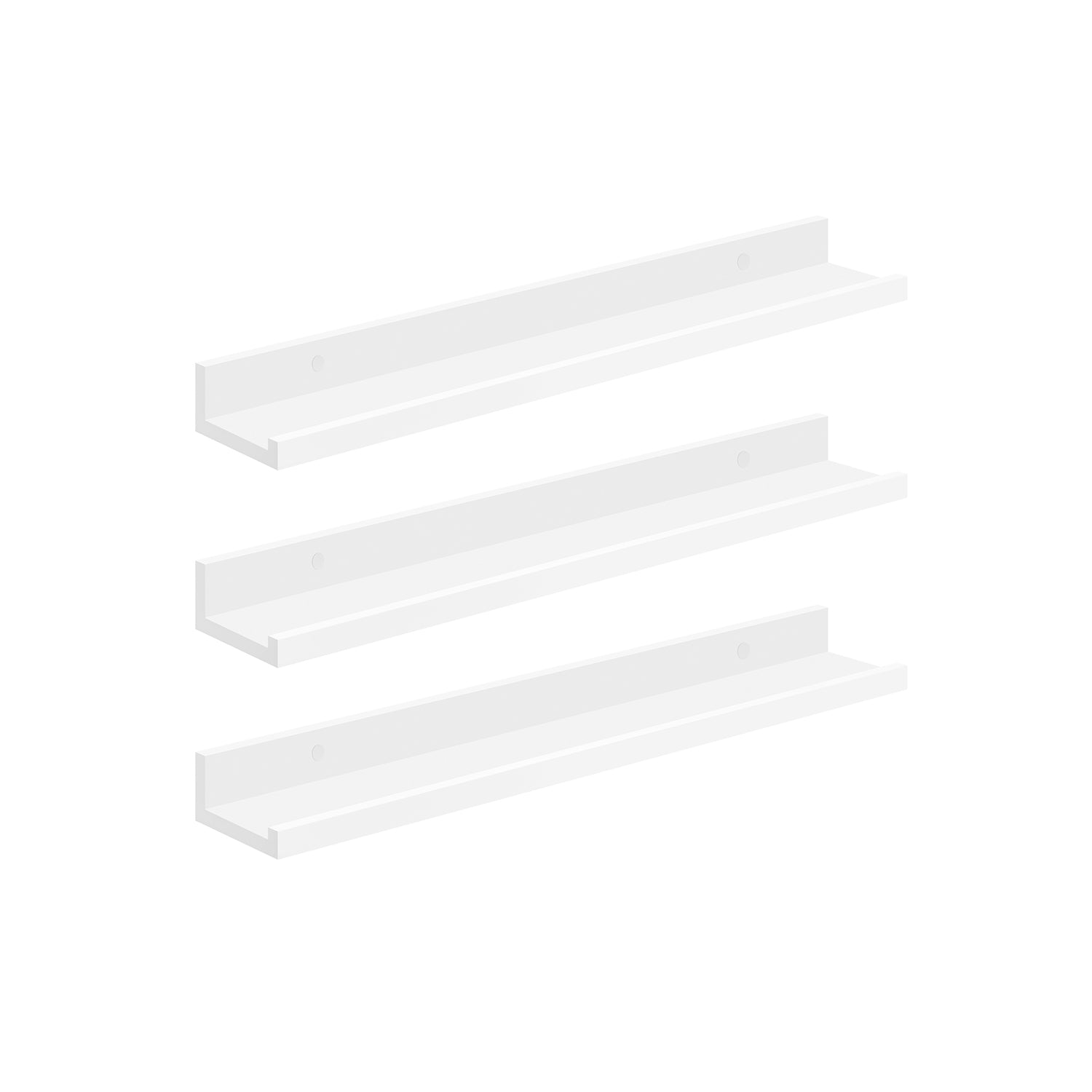 3er Set Schweberegal 80 cm breit weiß
