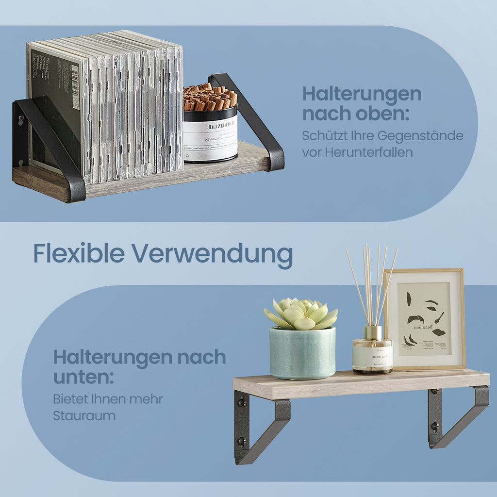 VASAGLE Wandregal, Schweberegal, 3er Set