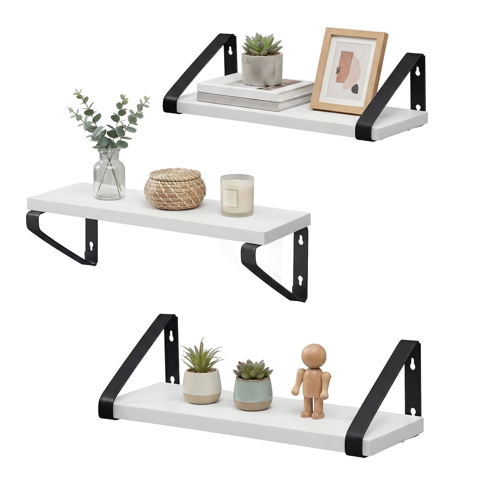 Regal-Set, 3er-Set Wandregale, zwei Befestigungsarten