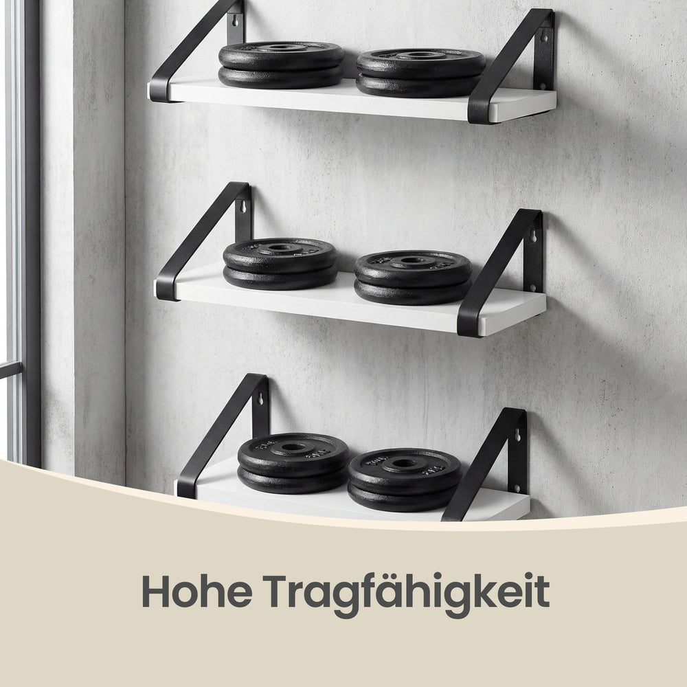 Regal-Set, 3er-Set Wandregale, zwei Befestigungsarten