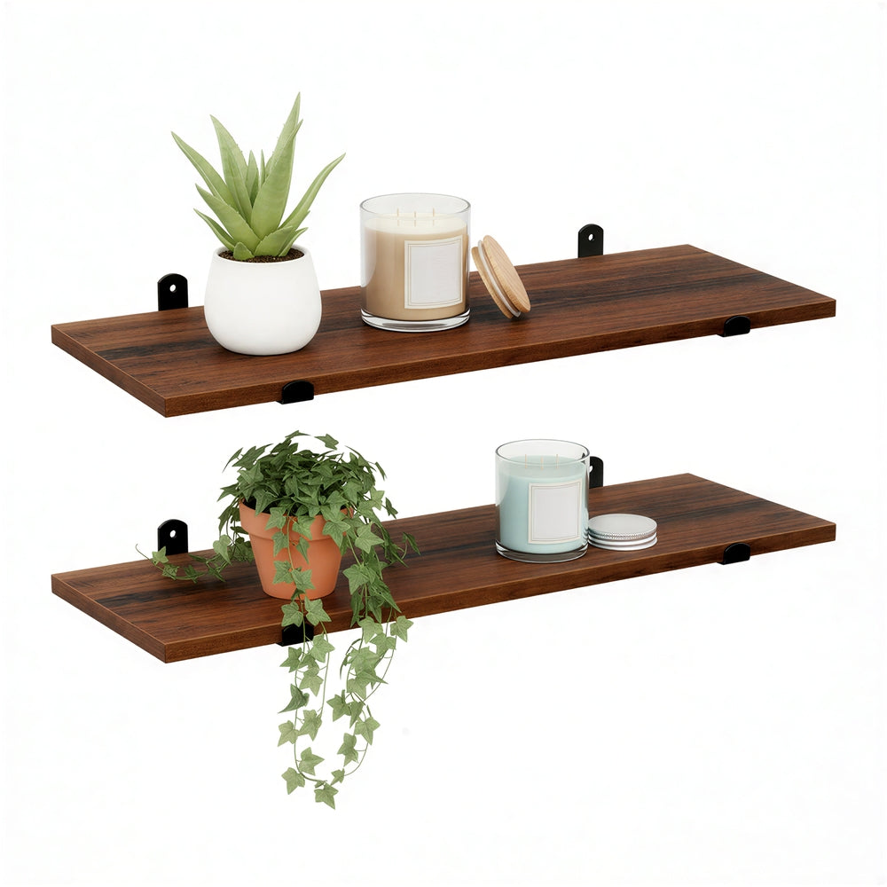 2 Wandregale, Retro-Stil, 60 x 20 x 7 cm