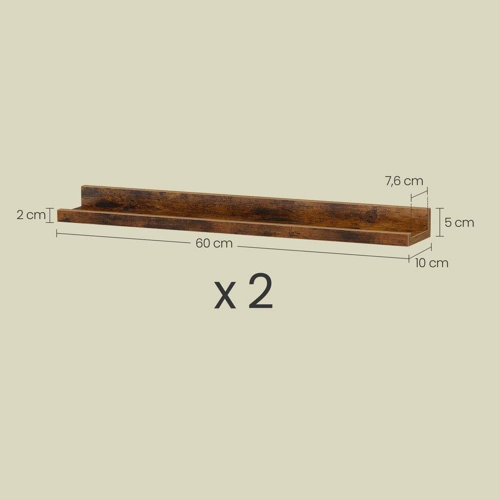 Wandregale, 2er Set, Schweberegale
