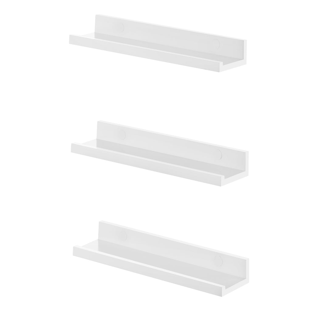 Wandregal 3er Set, Schweberegal für Fotorahmen und Dekos, Regal für Wohnzimmer