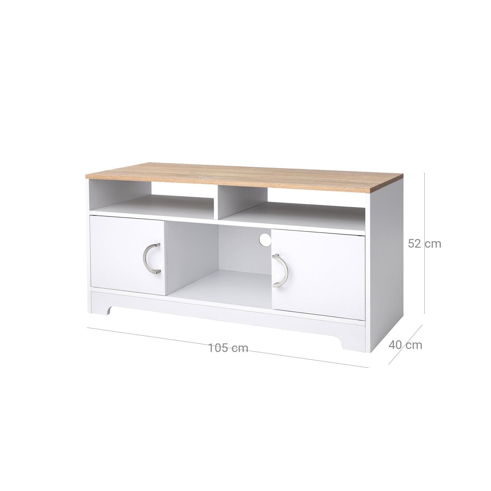 Schlichter TV-Schrank Weiß