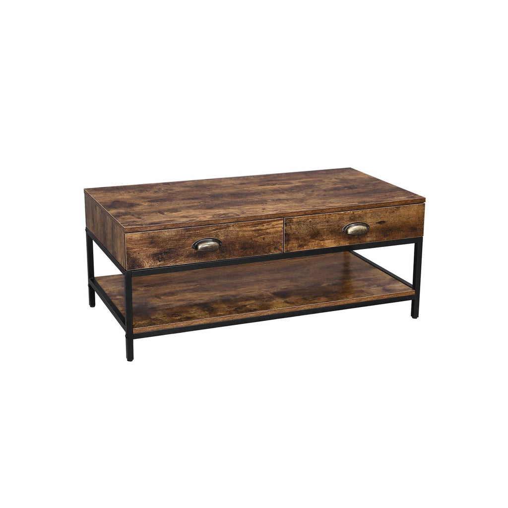 Sofatisch mit 2 Schubladen Industrielook