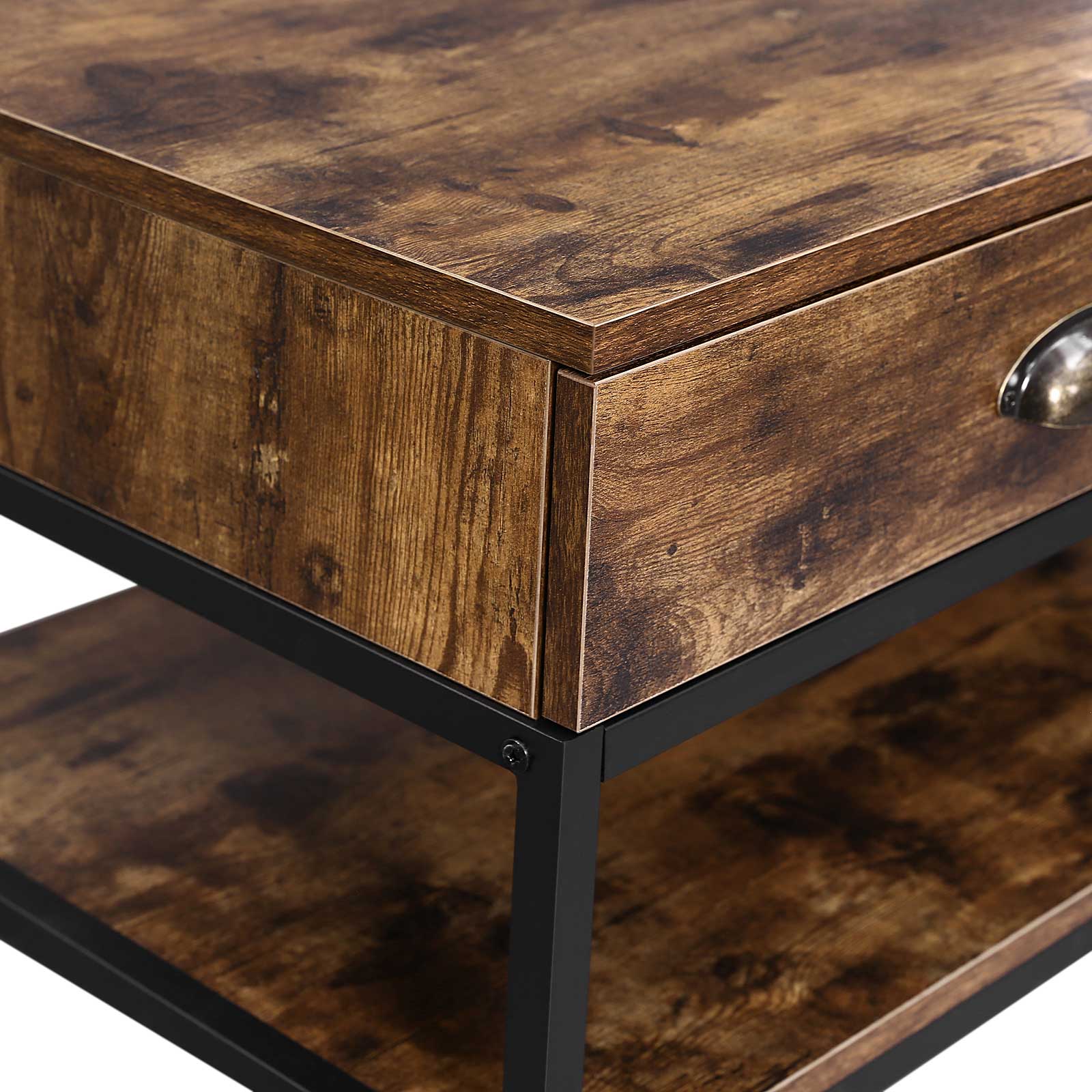 Sofatisch mit 2 Schubladen Industrielook