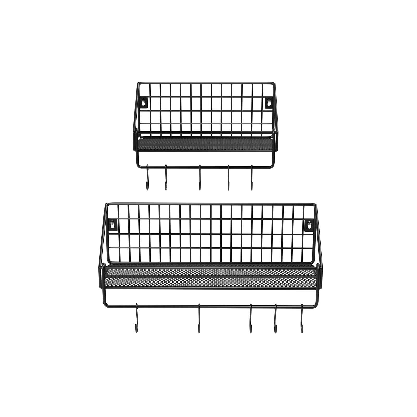 2 Wandregale Industrie-Design Schwarz