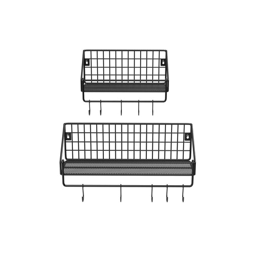 2 Wandregale Industrie-Design Schwarz