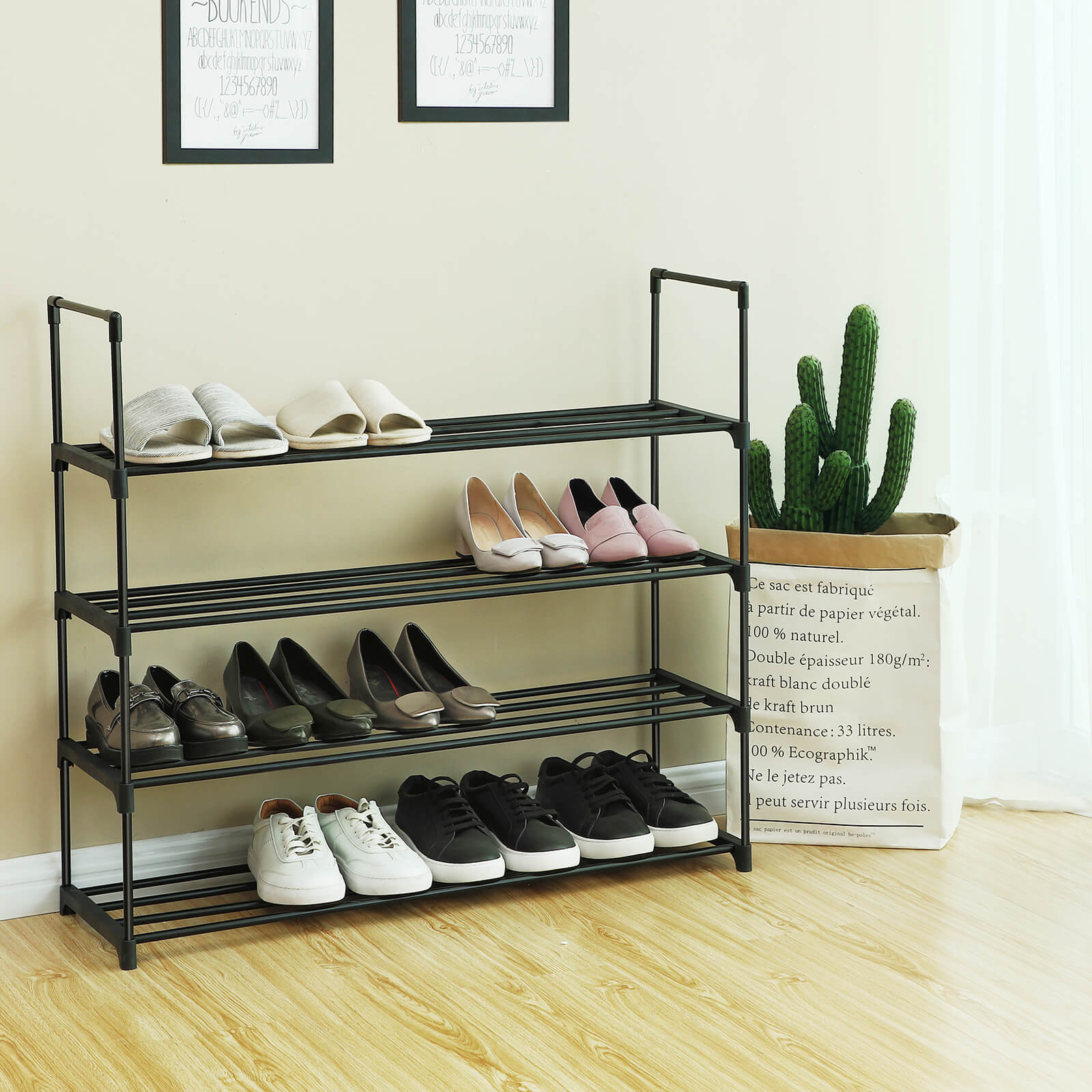 Metallregal für Schuhe 4 Ablagen
