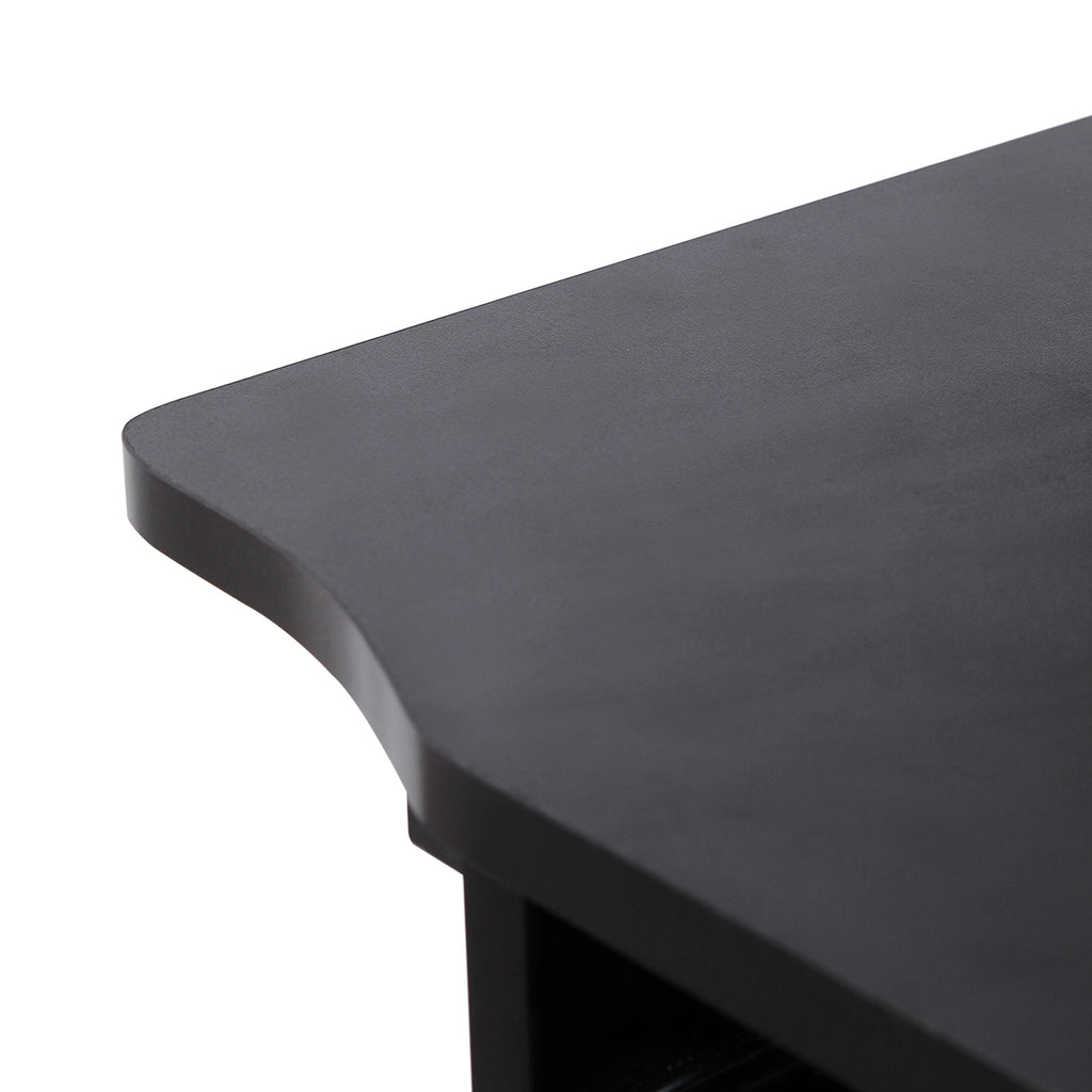 Mobiler Schreibtisch Z-Form Schwarz