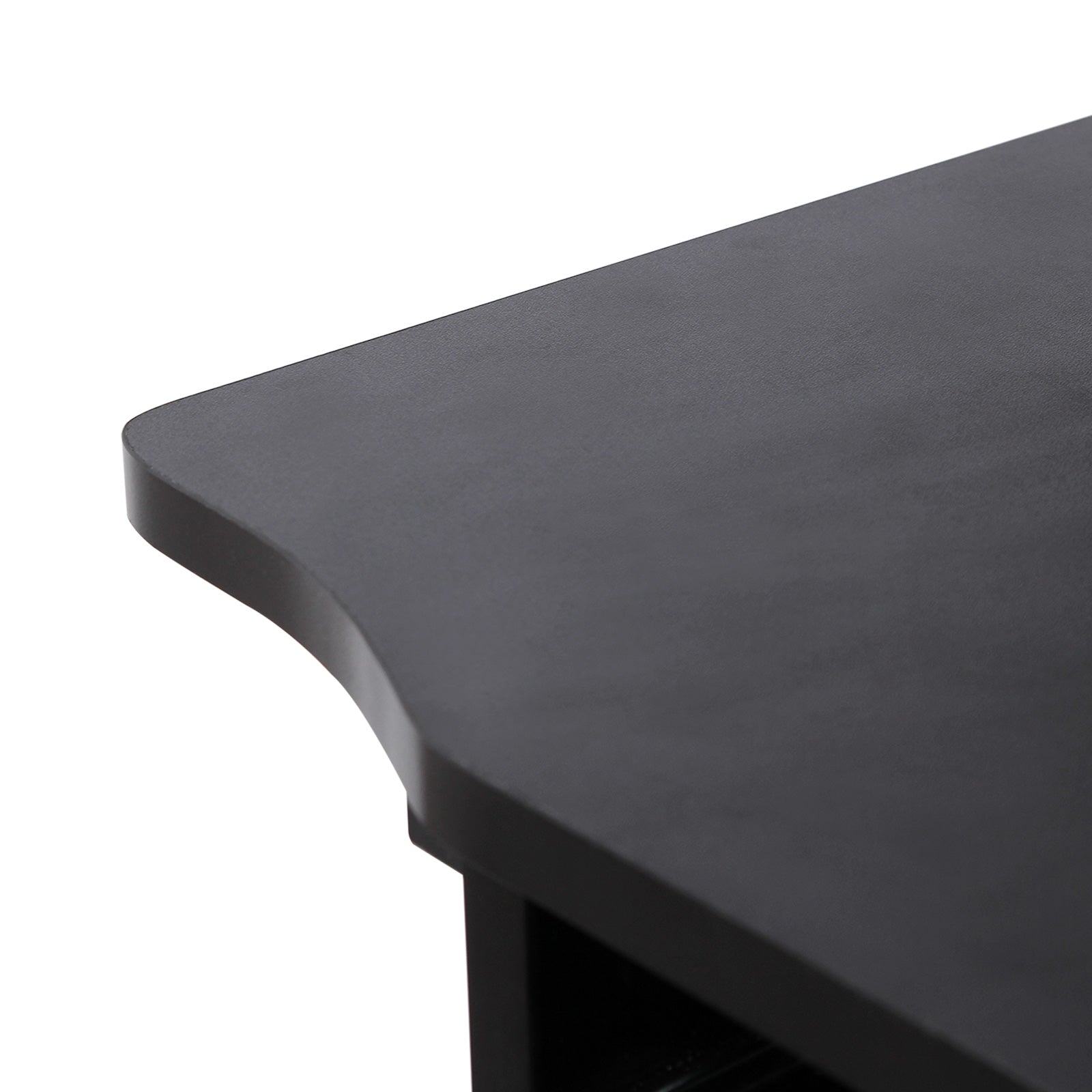 Mobiler Schreibtisch Z-Form Schwarz