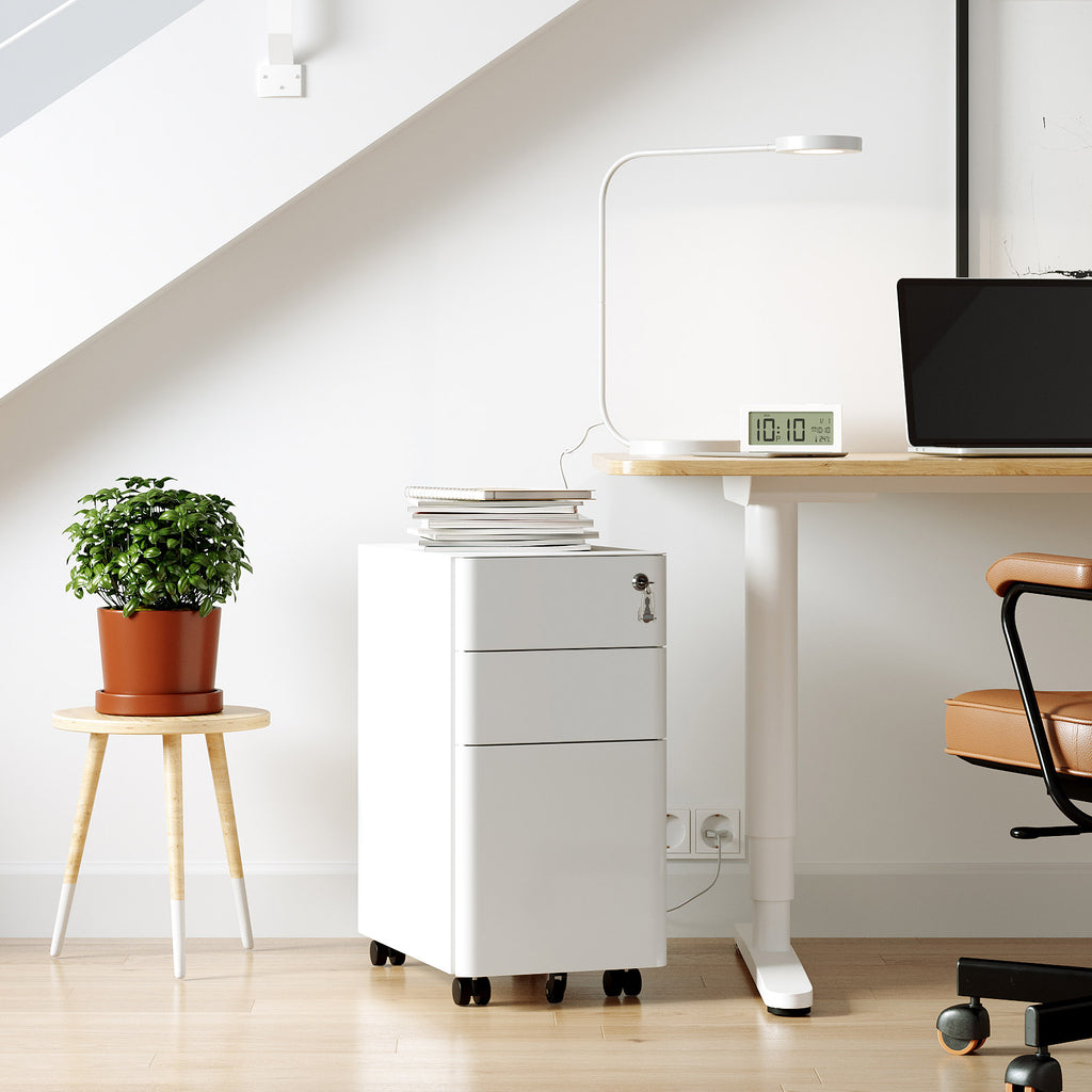 Büroschrank mit Rollen und Schloss
