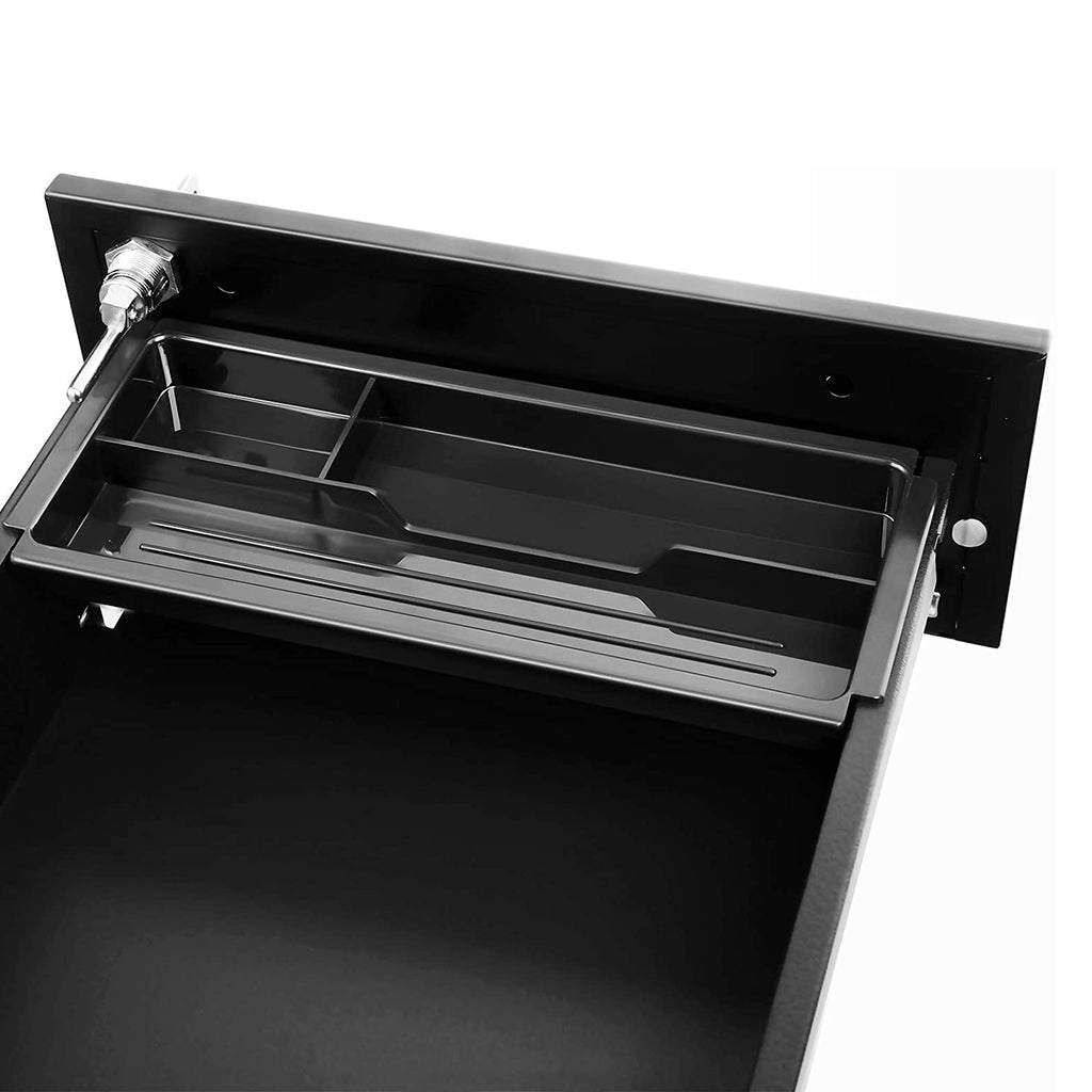 Rollcontainer mit Rollen und Schloss schwarz