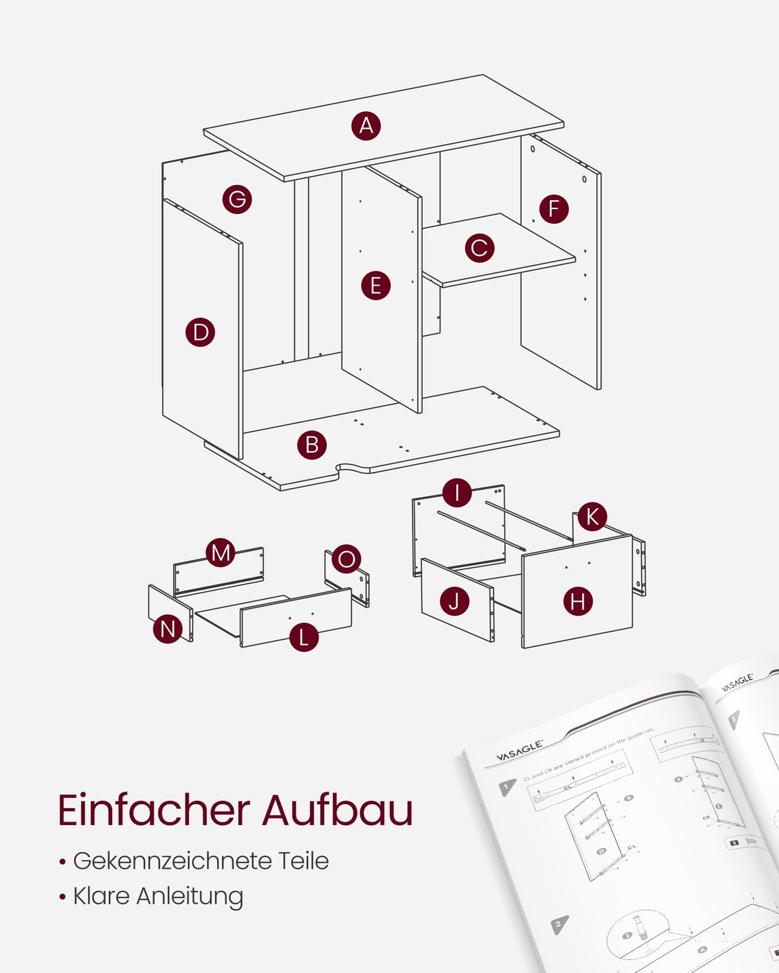 Industriestil Aktenschrank mit Rollen