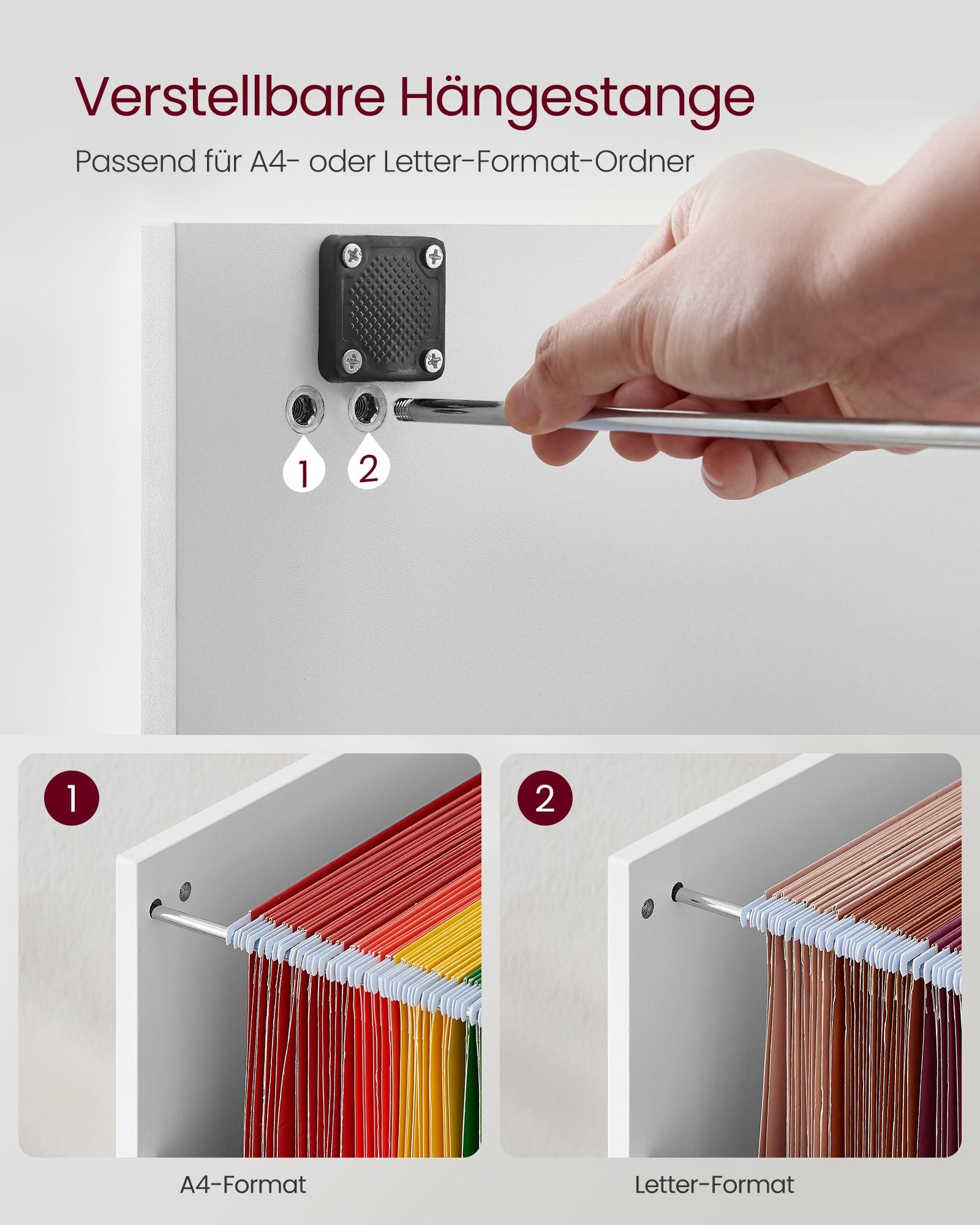 Aktenschrank mit 3 abschließbaren Schubladen wolkenweiß