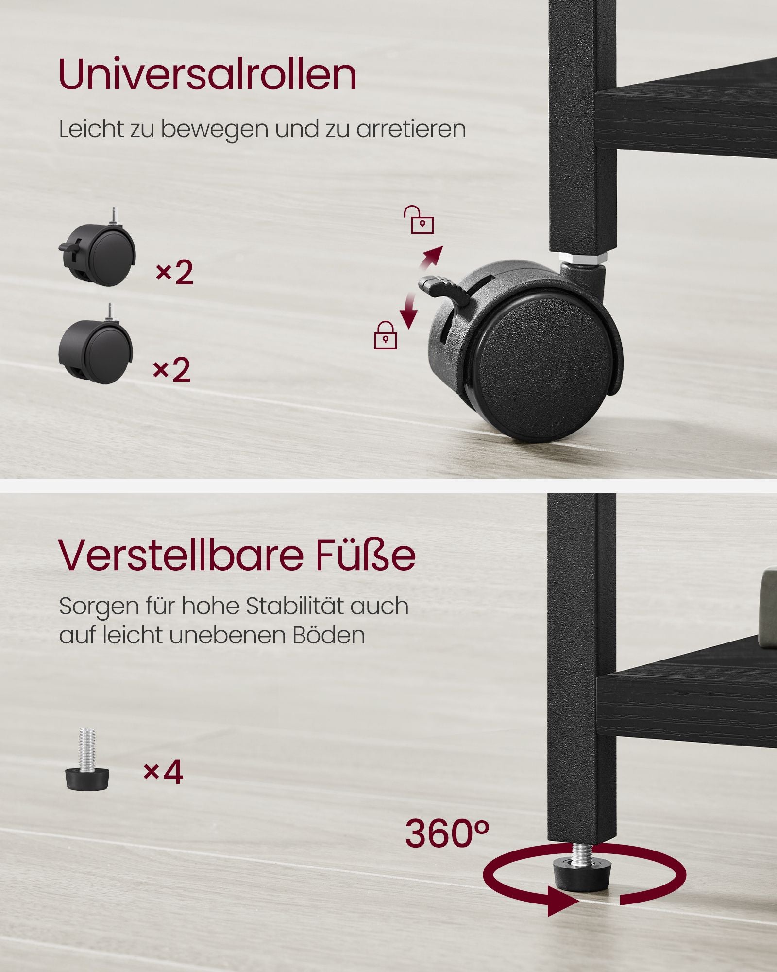 Büroschrank mit 2 Stoffschubladen ebenholzschwarz