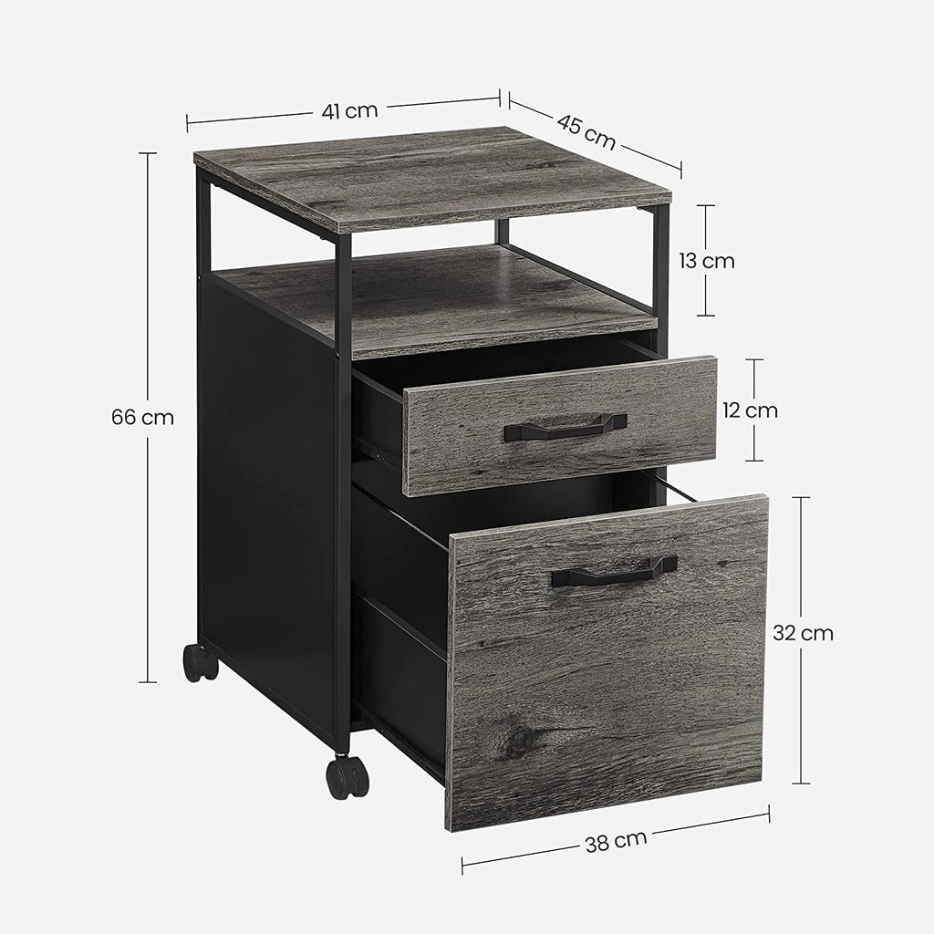 Rollcontainer mit 2 Schubladen