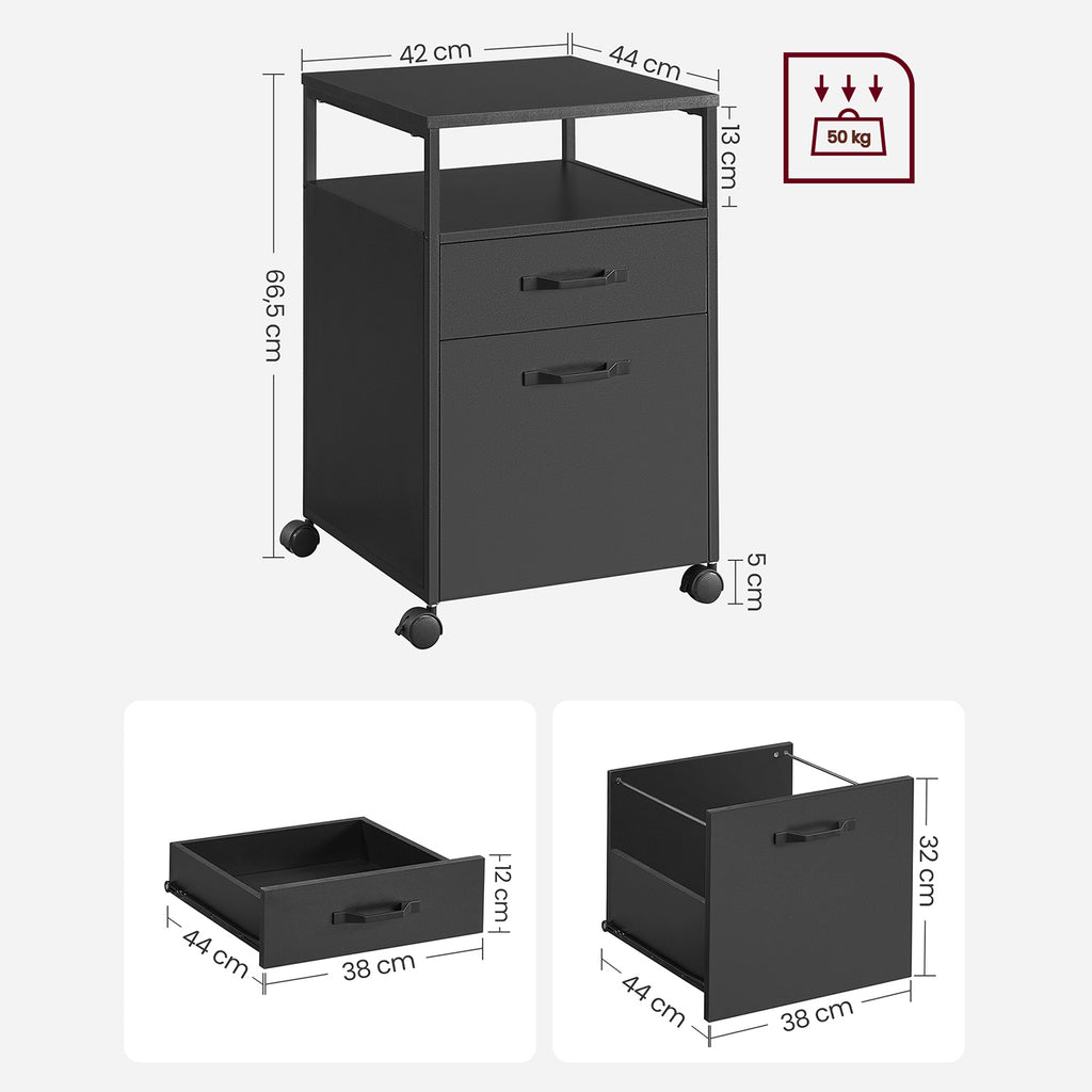 Rollcontainer mit 2 Schubladen
