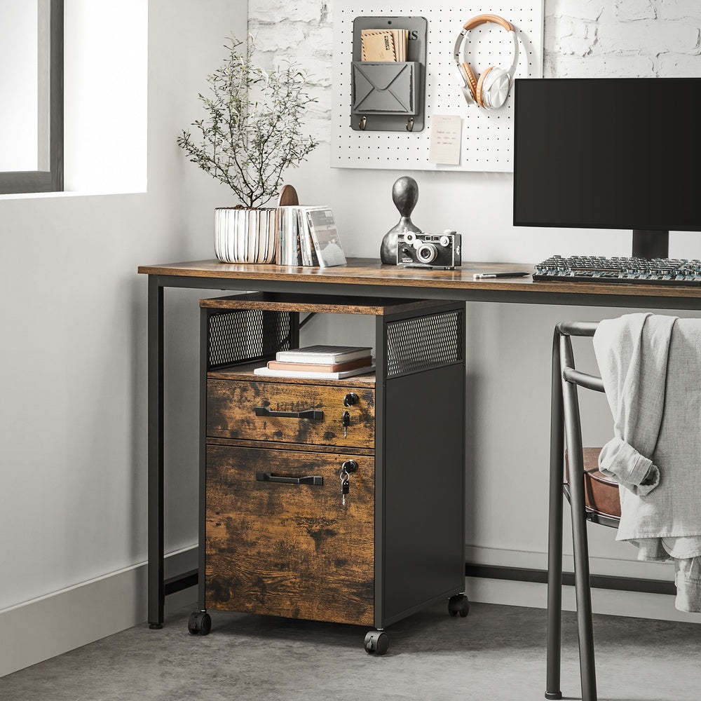 Büro-Schrank mit 2 abschließbaren Schubladen
