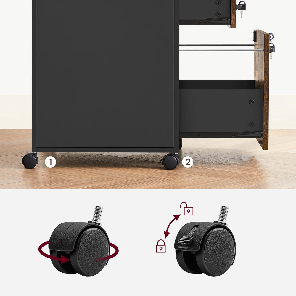 Büro-Schrank mit 2 abschließbaren Schubladen