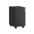 Schubladenschrank mit 3 Schubladen 40 x 30 x 54 cm mattschwarz