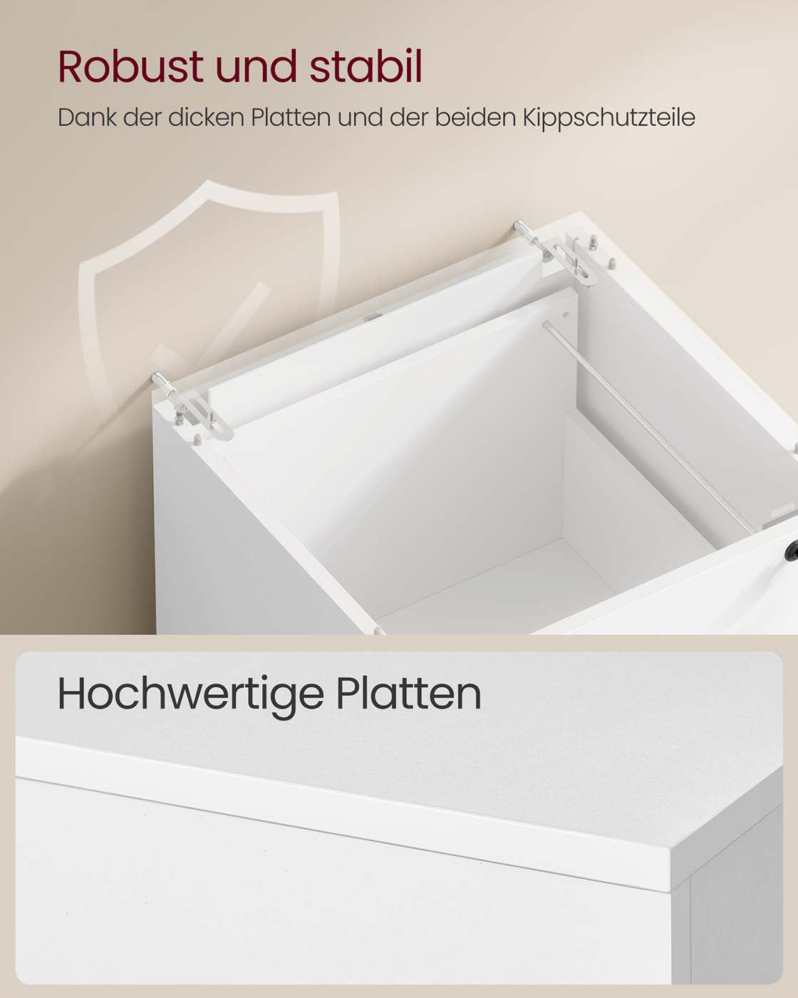 Aktenschrank mit 4 abschließbaren Schubladen