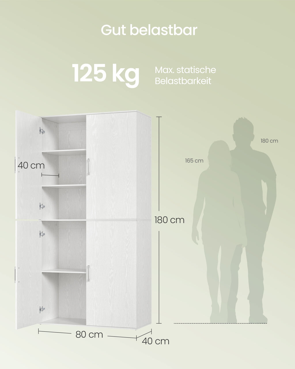 Mehrzweckschrank, mit Griffen, Holzspanplatte