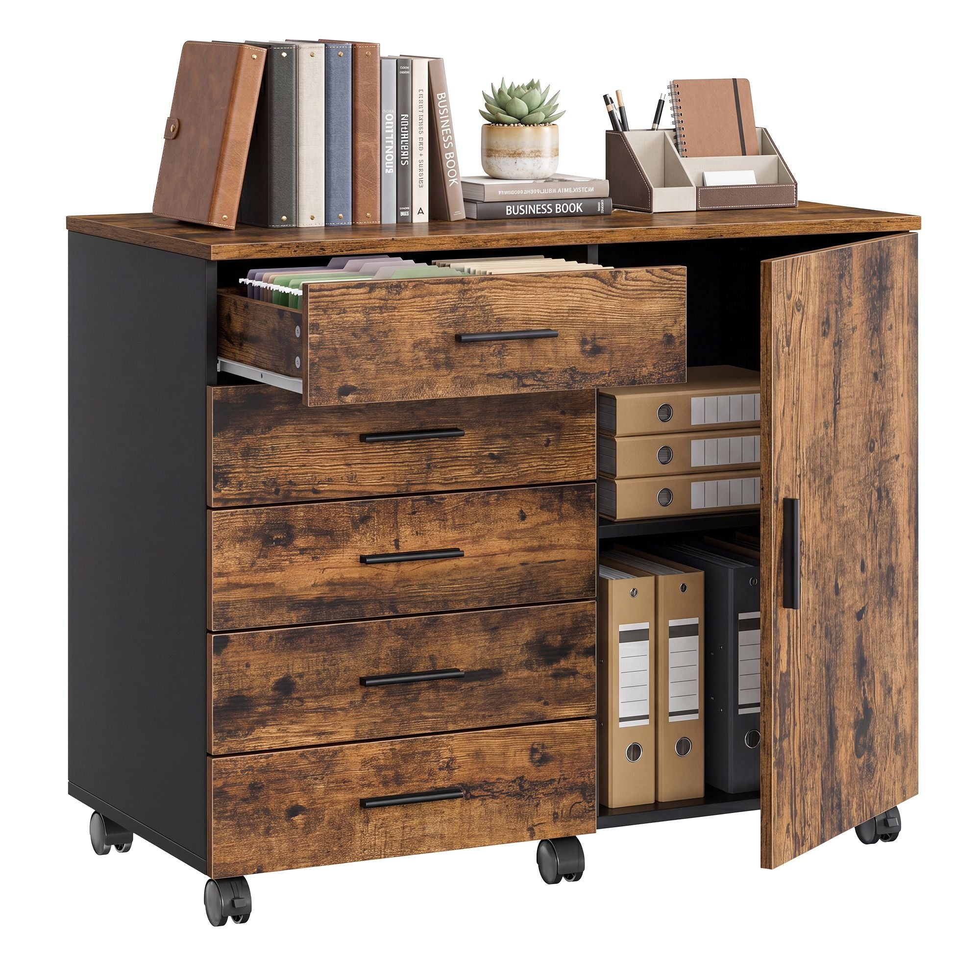 Rollcontainer, Aktenschrank, Schrank mit Tür