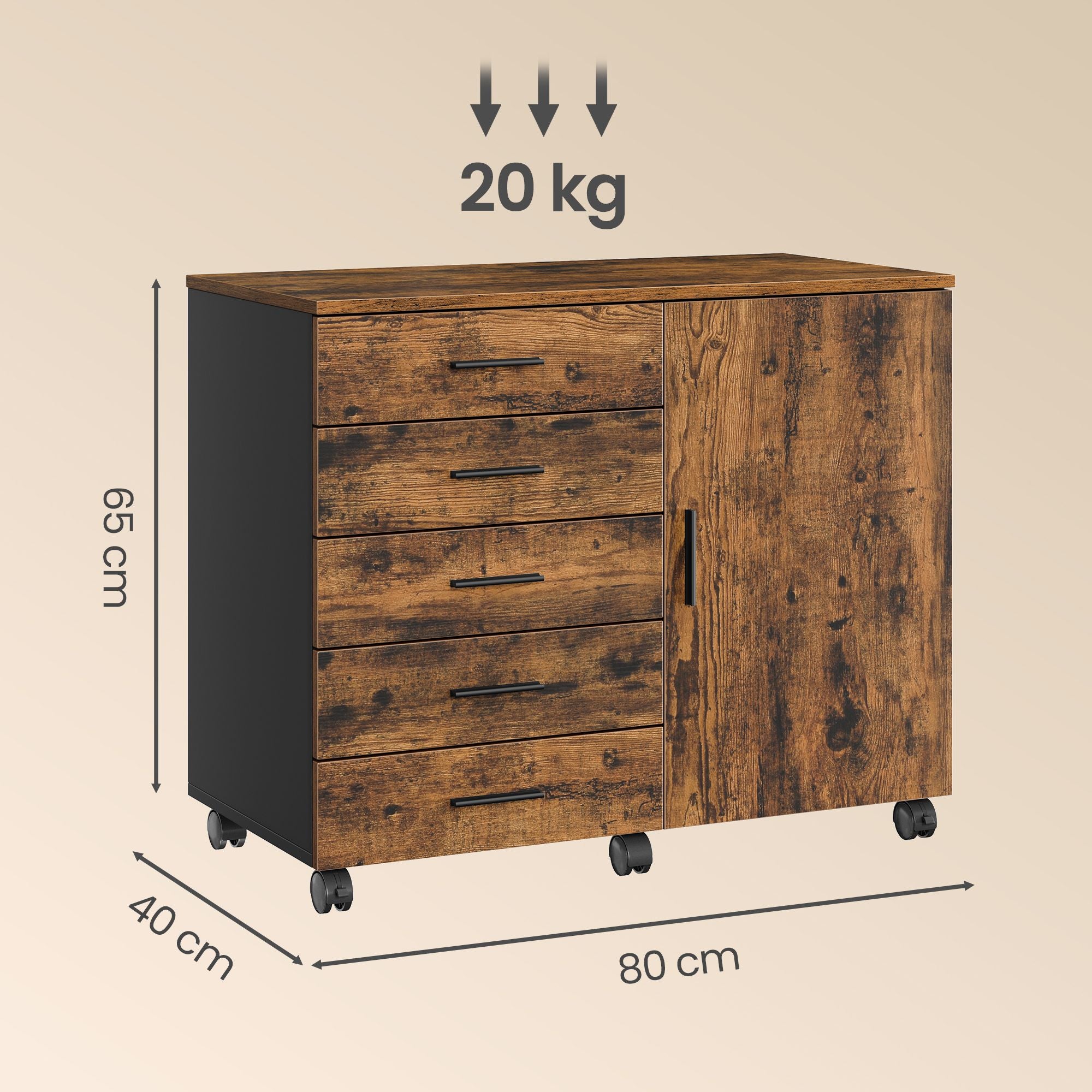Rollcontainer, Aktenschrank, Schrank mit Tür