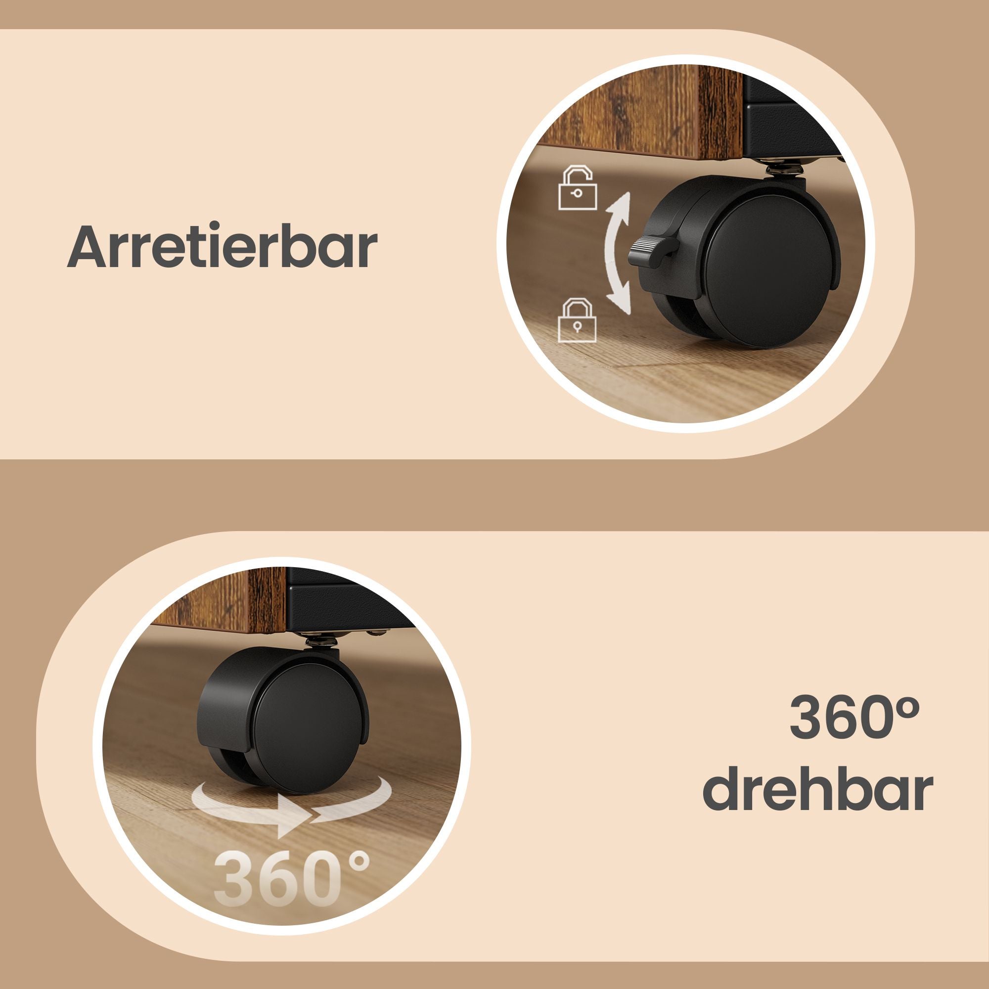 Rollcontainer, Aktenschrank, Schrank mit Tür