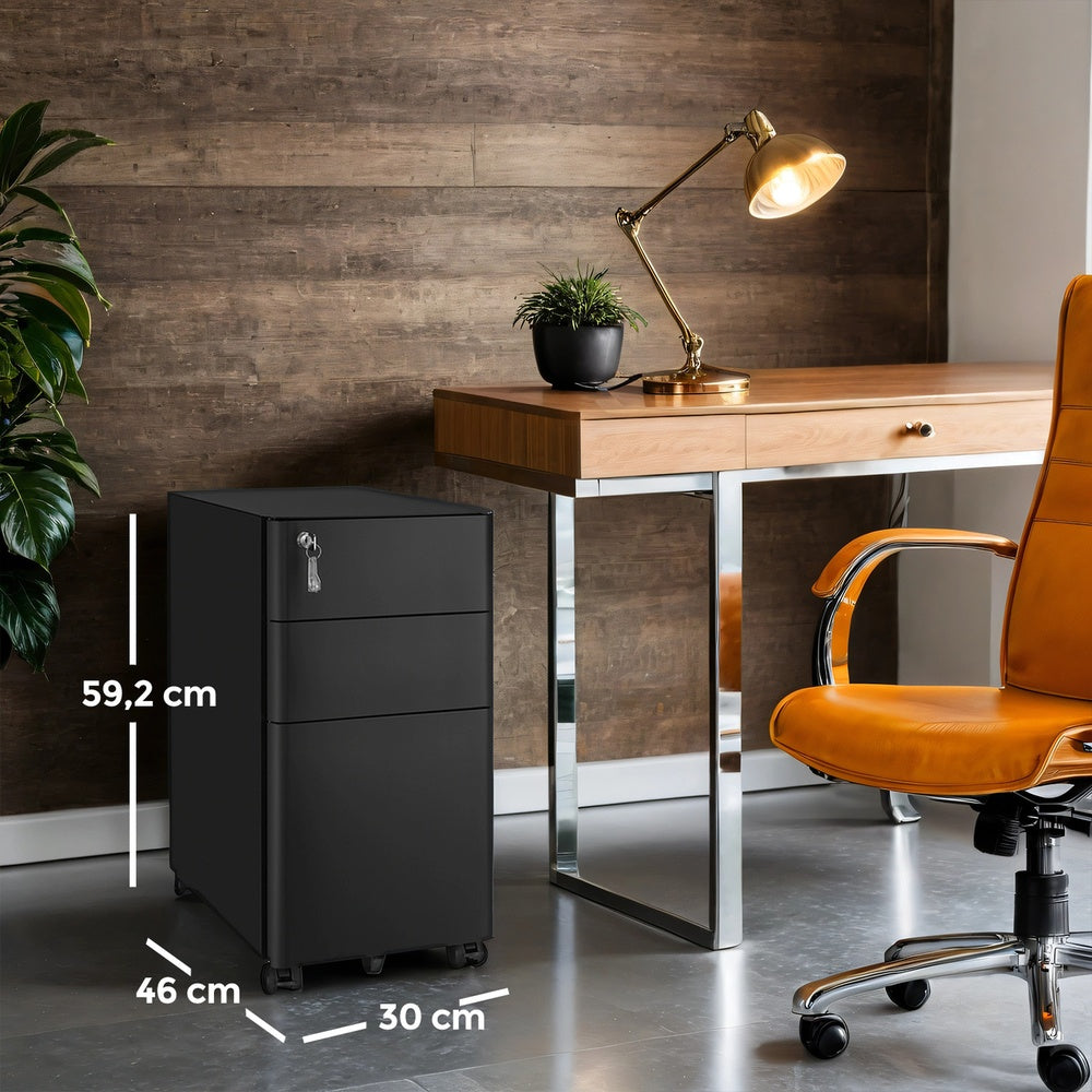 Rollcontainer, Aktenschrank, Büroschrank mit Rollen