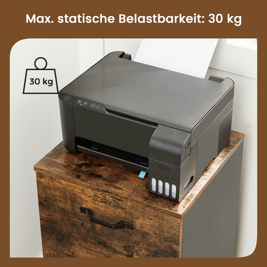 Rollcontainer mit 2 Schubladen, Aktenschrank, mit Rollen
