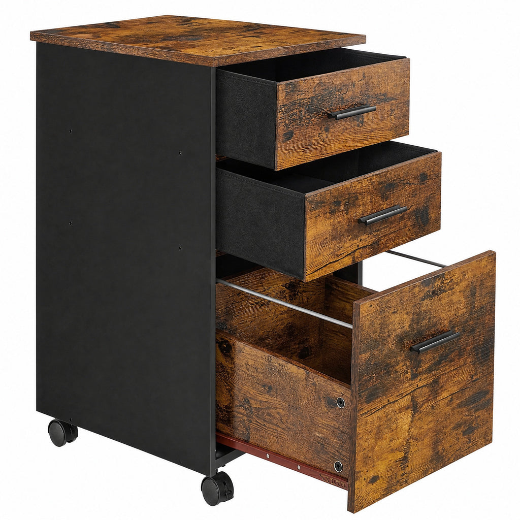 Aktenschrank mit Rollen, 3-Schubladen,  Rollcontainer