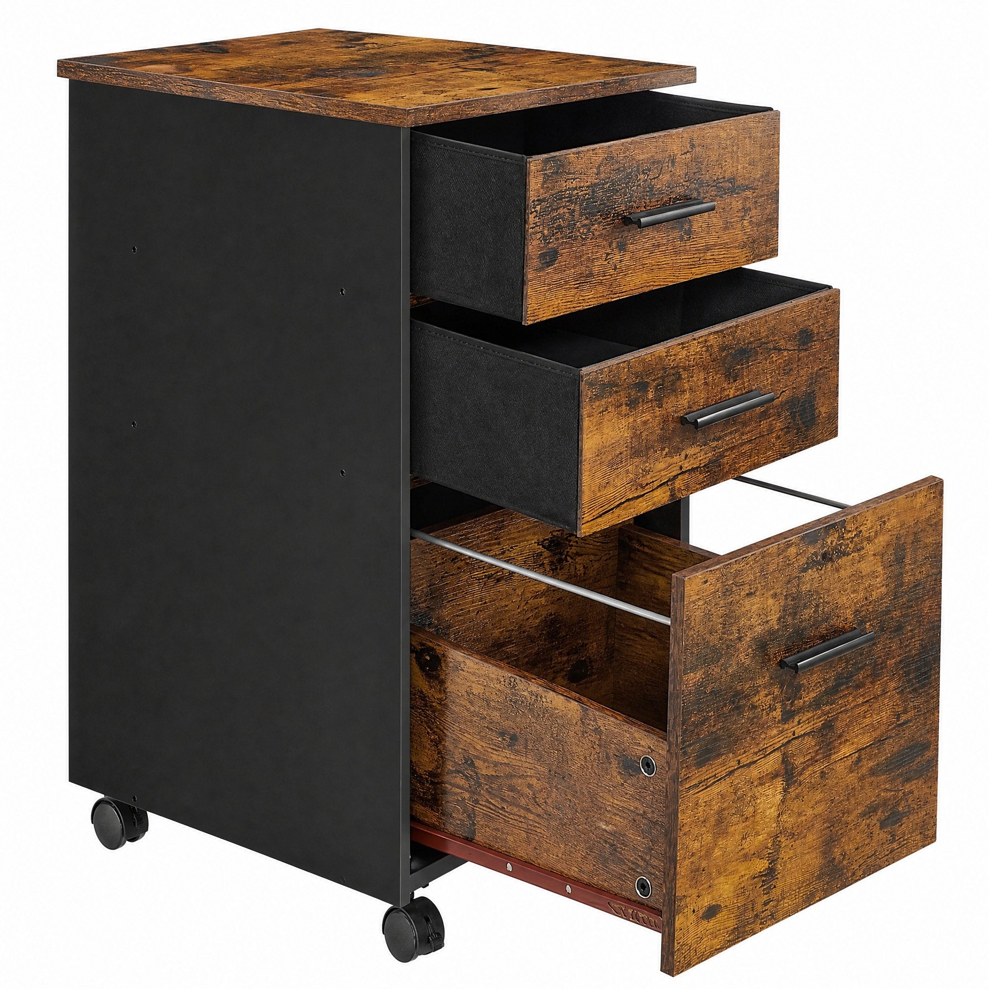 Aktenschrank mit Rollen, 3-Schubladen,  Rollcontainer
