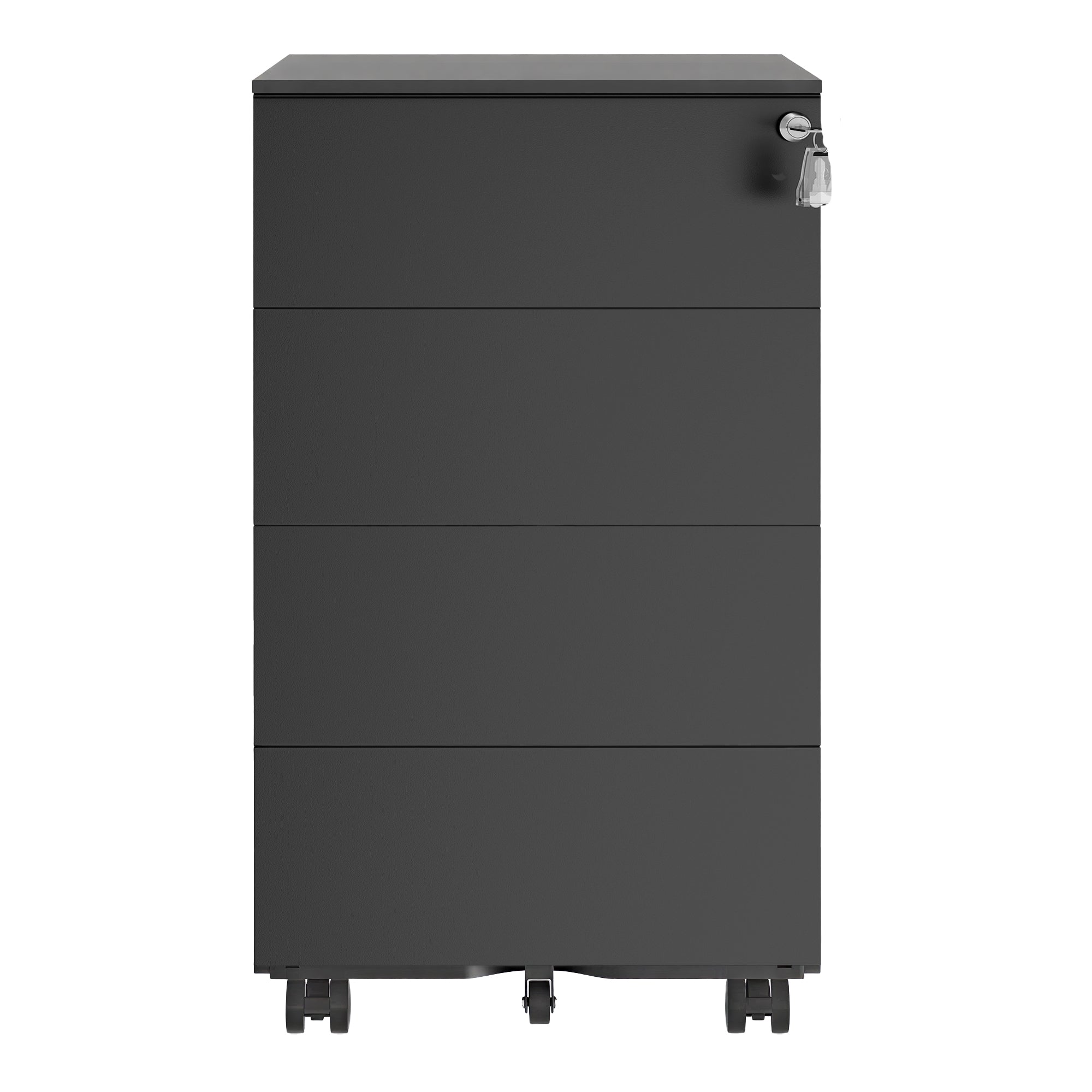 Rollcontainer mit 4 Schubladen und Rädern tintenschwarz
