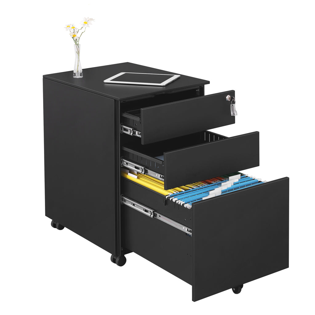 Rollcontainer, unter Schreibtisch, mit 3 Schublade